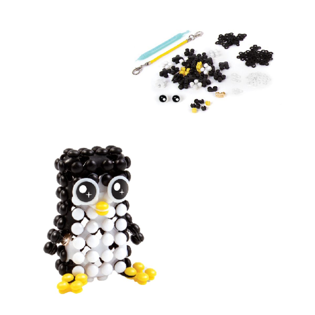 LinXo Penguin Pet and Friendship Bracelet Making Set 6101MIR-BLK