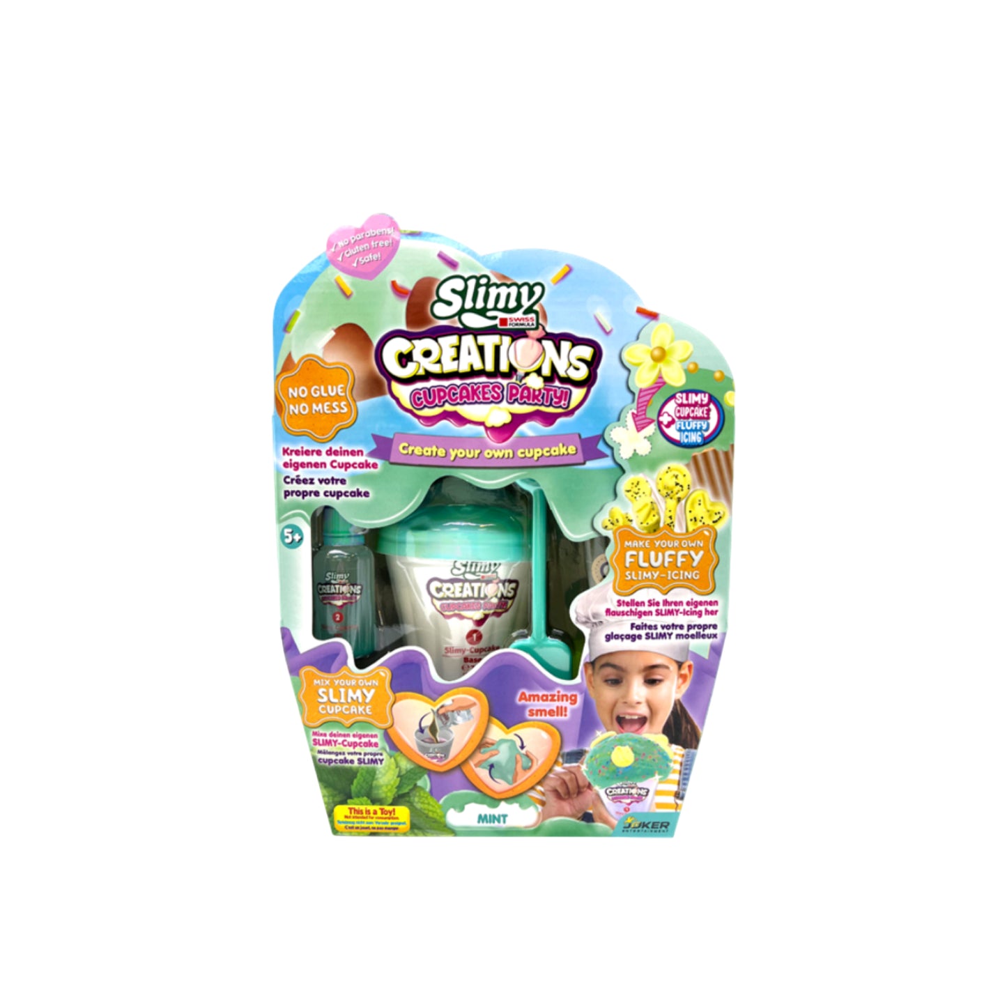 Cupcake slime set with fresh green mint flavor SLIMY 33047