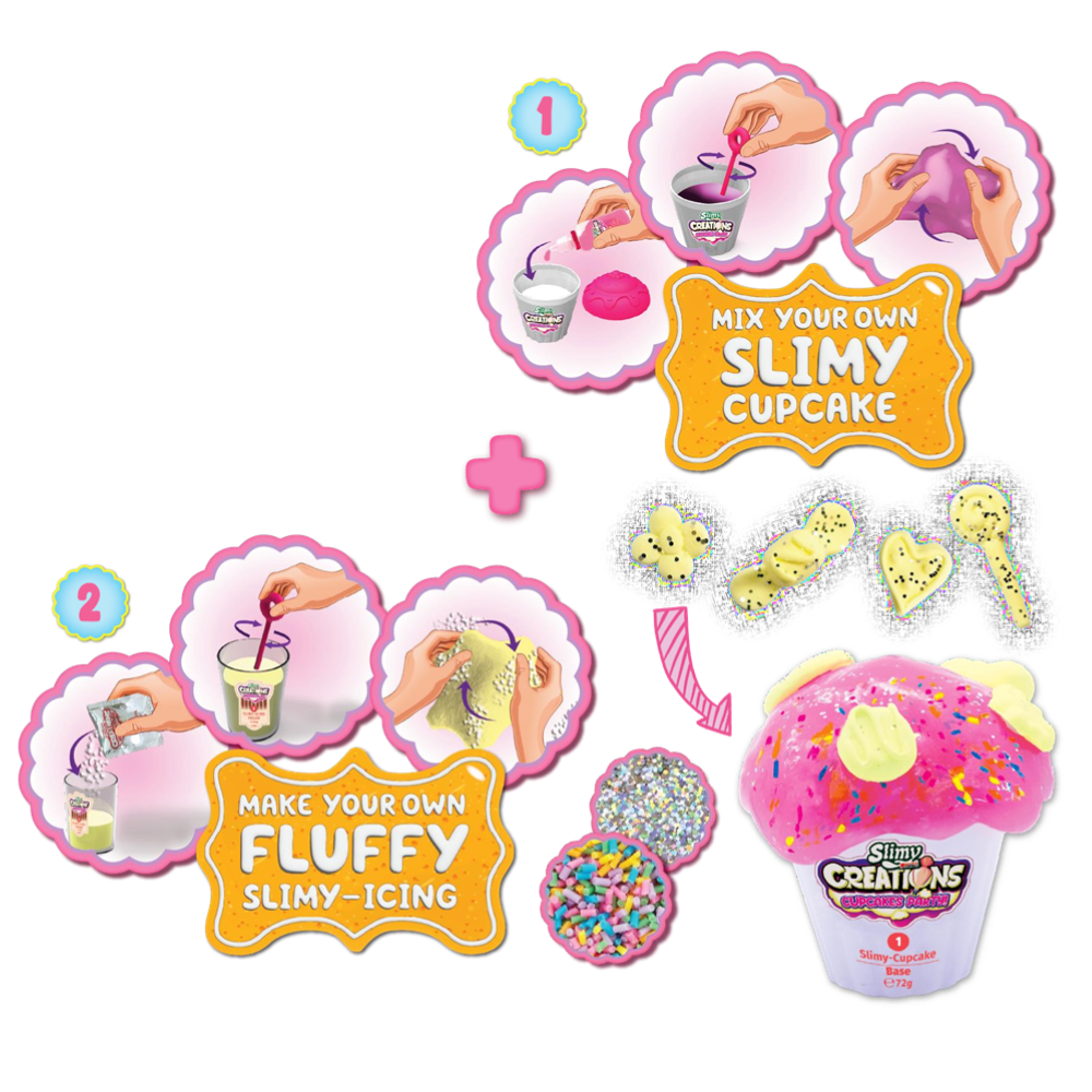 Cupcake slime set with fresh green mint flavor SLIMY 33047