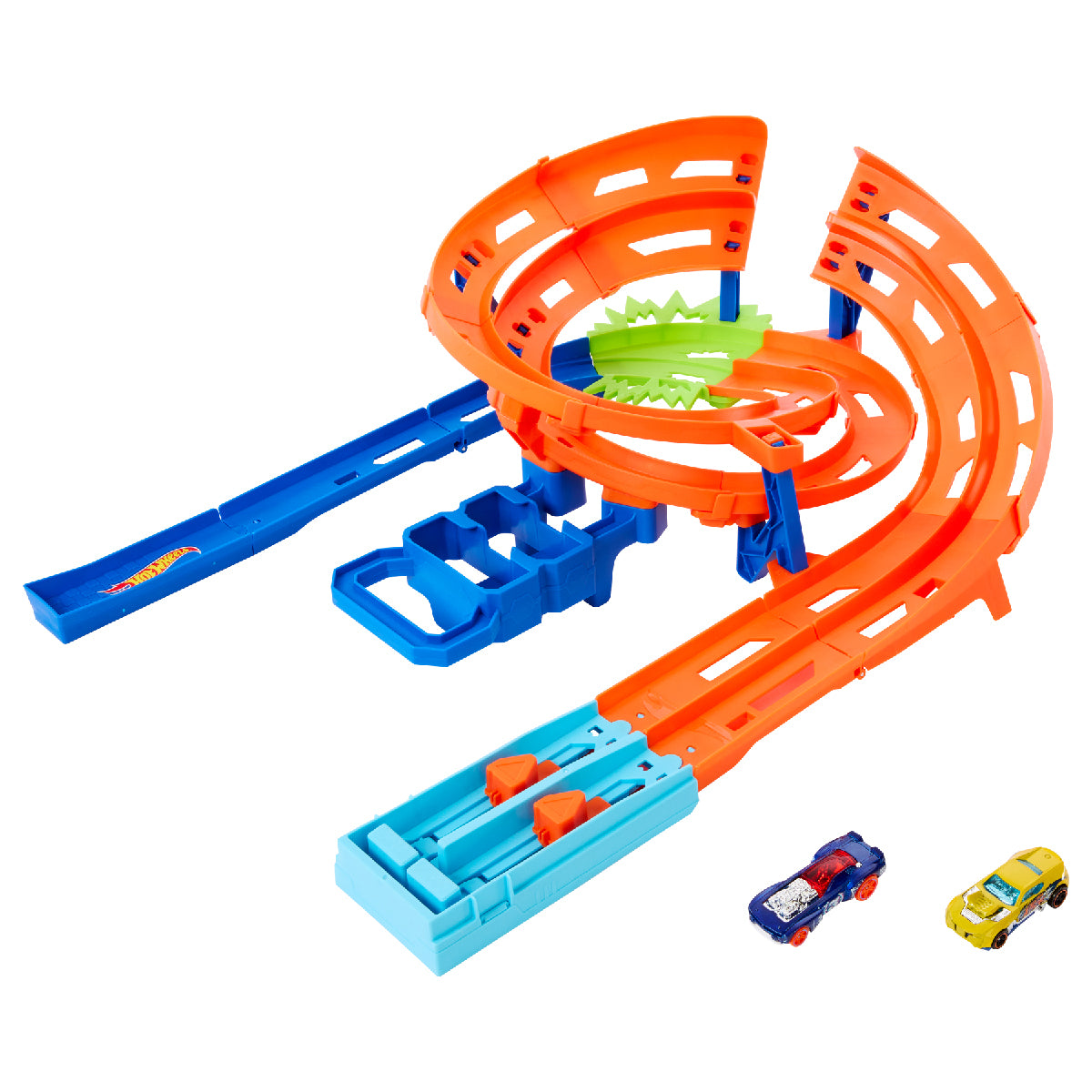 Bộ Thử Thách Đường Đua Xoắn Kép Xoay Vòng Hot Wheels HTK17