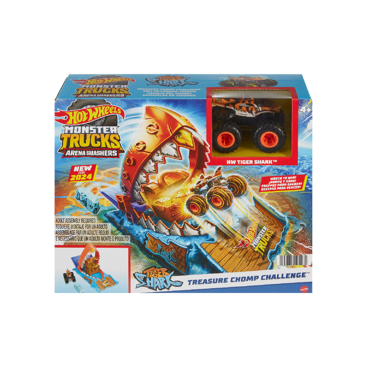 HW Monster Trucks Challenge Set HW Monster Trucks Challenge Set - Overcome the shark trap