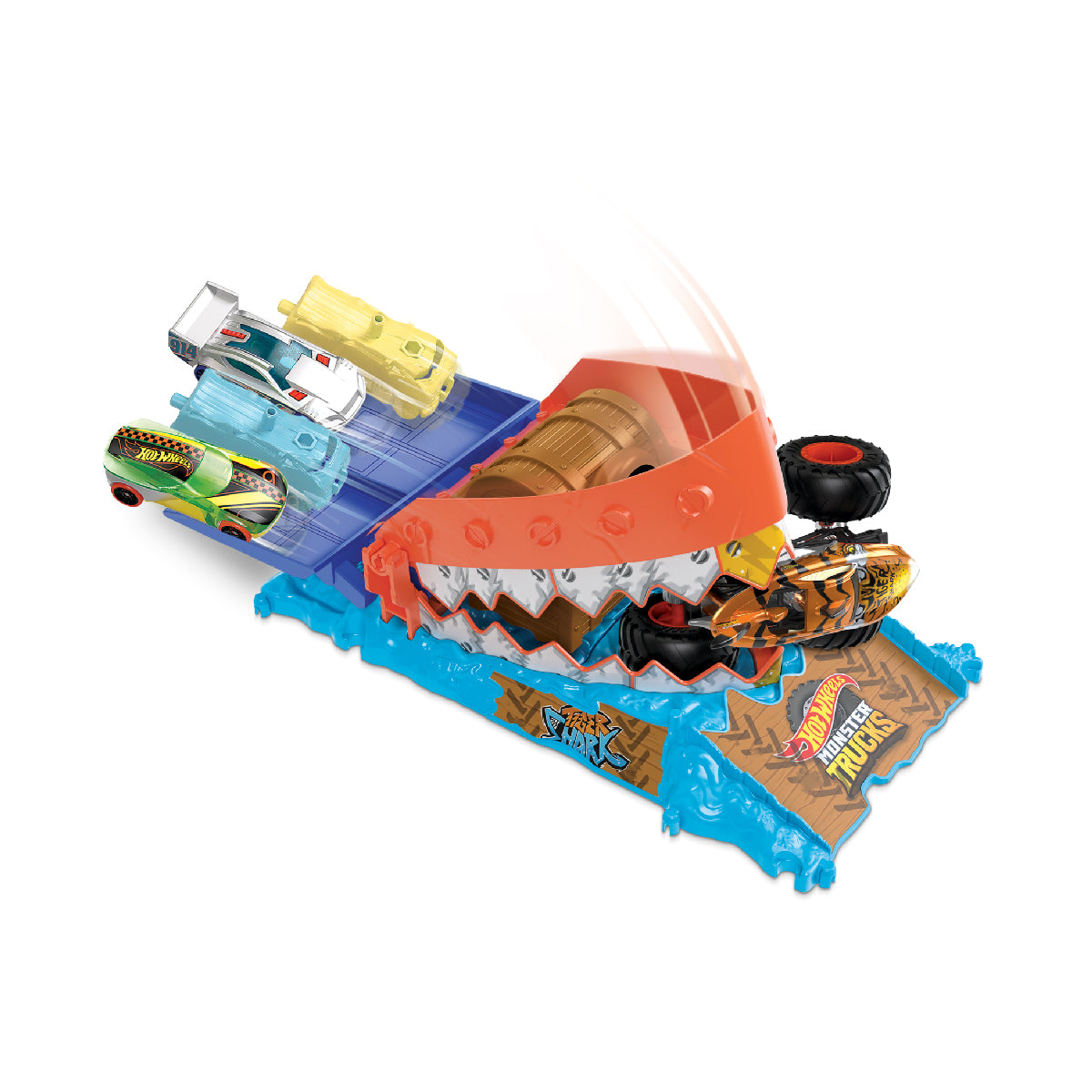 HW Monster Trucks Challenge Set HW Monster Trucks Challenge Set - Overcome the shark trap