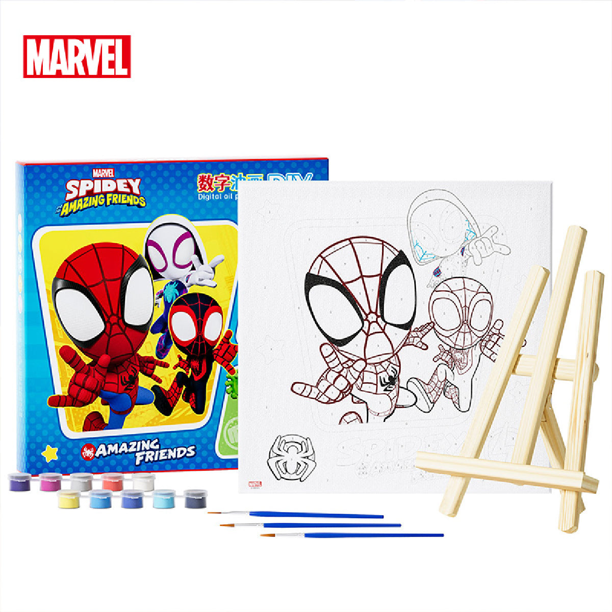 Bộ Tranh Tô Màu Số Hóa Spidey and Friends Unimass E5430A