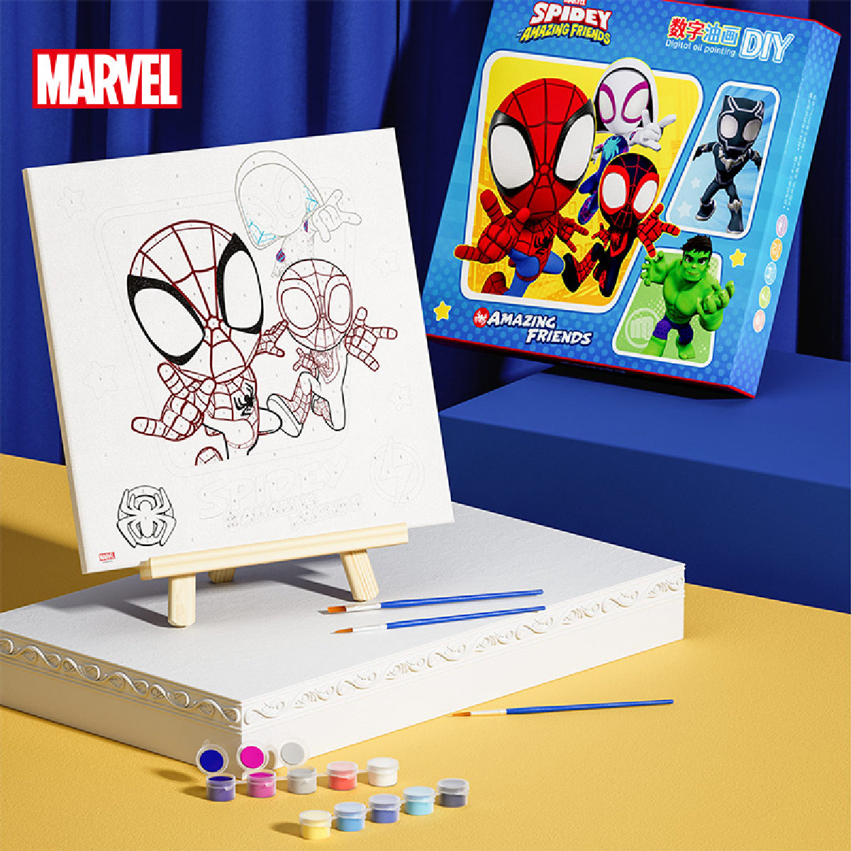 Bộ Tranh Tô Màu Số Hóa Spidey and Friends Unimass E5430A