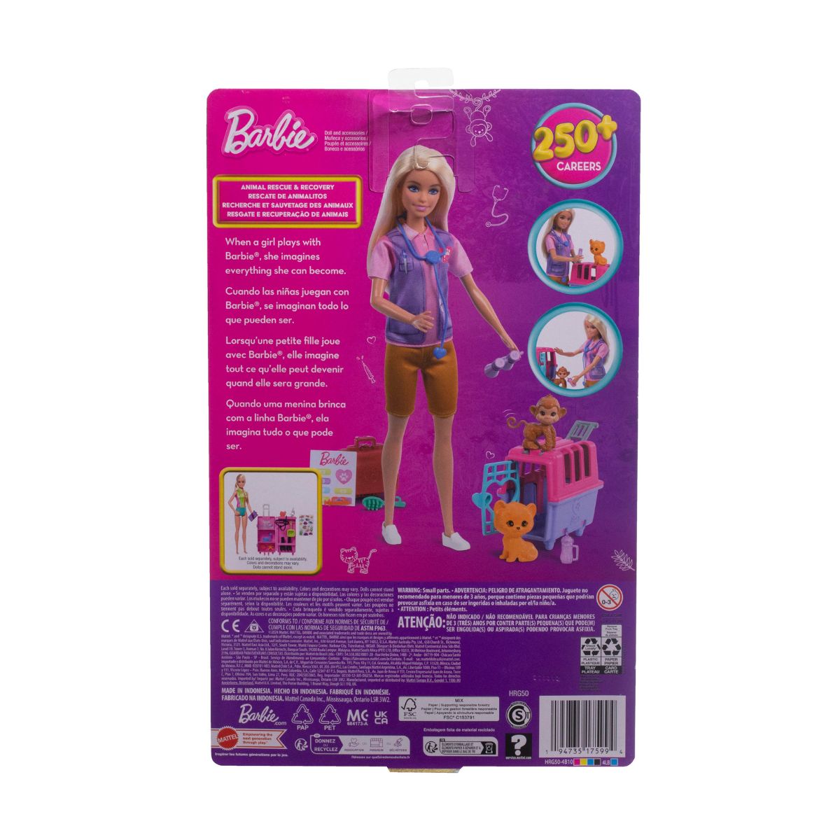 Búp Bê Barbie Và Trạm Cứu Hộ Động Vật BARBIE HRG50