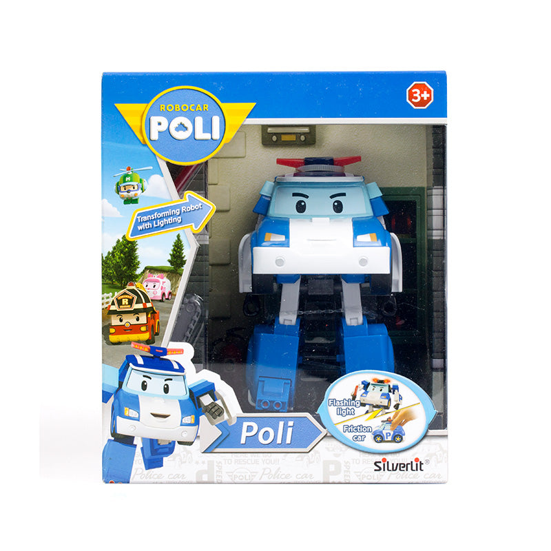 Robot biến hình xe cảnh sát Poli có chạy trớn & ánh sáng ROBOCAR POLI 83094