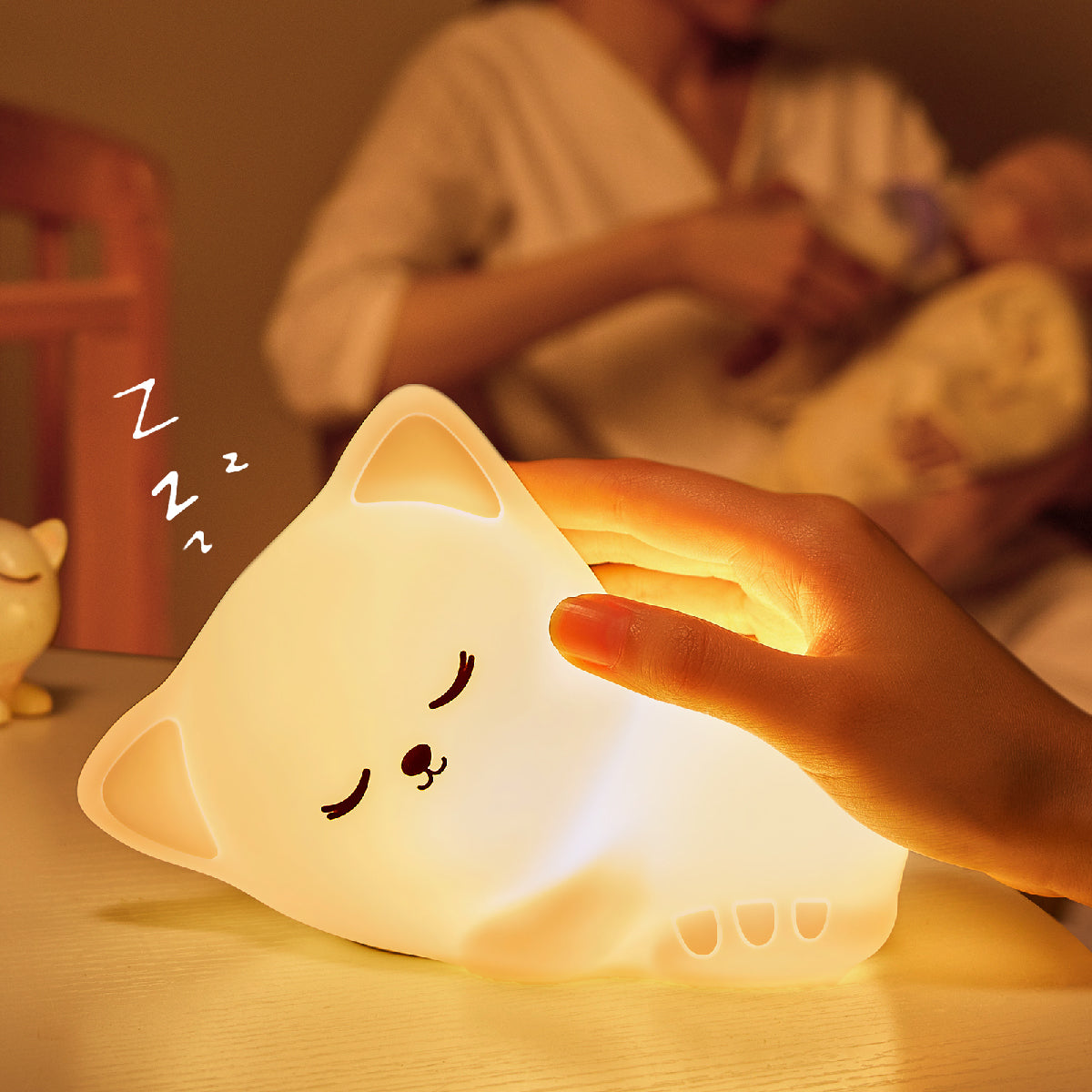 Sleeping Kitten Touch Light Toy