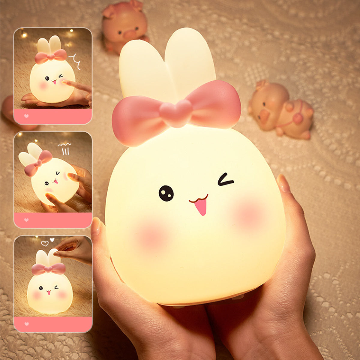 Pink Rabbit Touch Light Toy