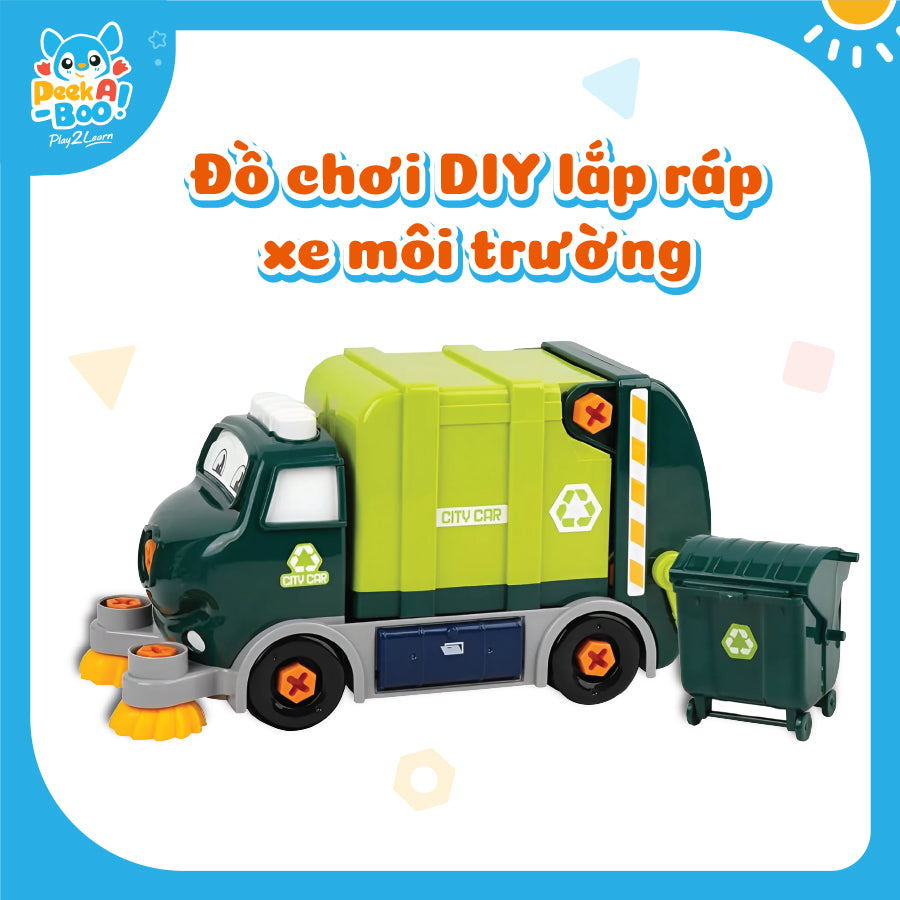 Đồ Chơi DIY Lắp Ráp Xe Môi Trường Peek A Boo PAB049