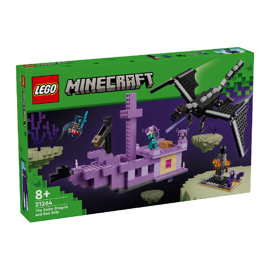 Đồ Chơi Lắp Ráp Chạm Trán Rồng Ender Và Con Thuyền End LEGO MINECRAFT 21264 (657 chi tiết)