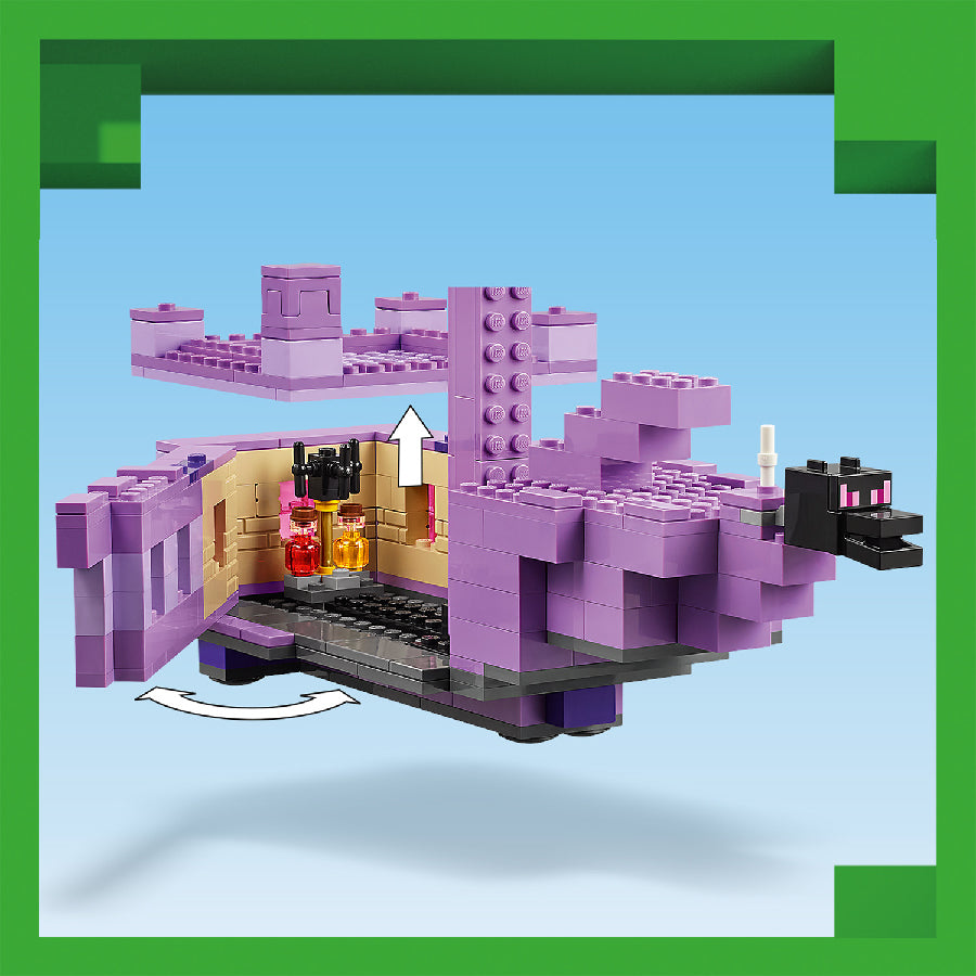 Đồ Chơi Lắp Ráp Chạm Trán Rồng Ender Và Con Thuyền End LEGO MINECRAFT 21264 (657 chi tiết)