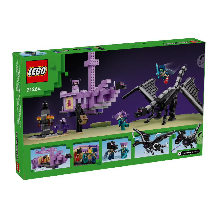 Đồ Chơi Lắp Ráp Chạm Trán Rồng Ender Và Con Thuyền End LEGO MINECRAFT 21264 (657 chi tiết)