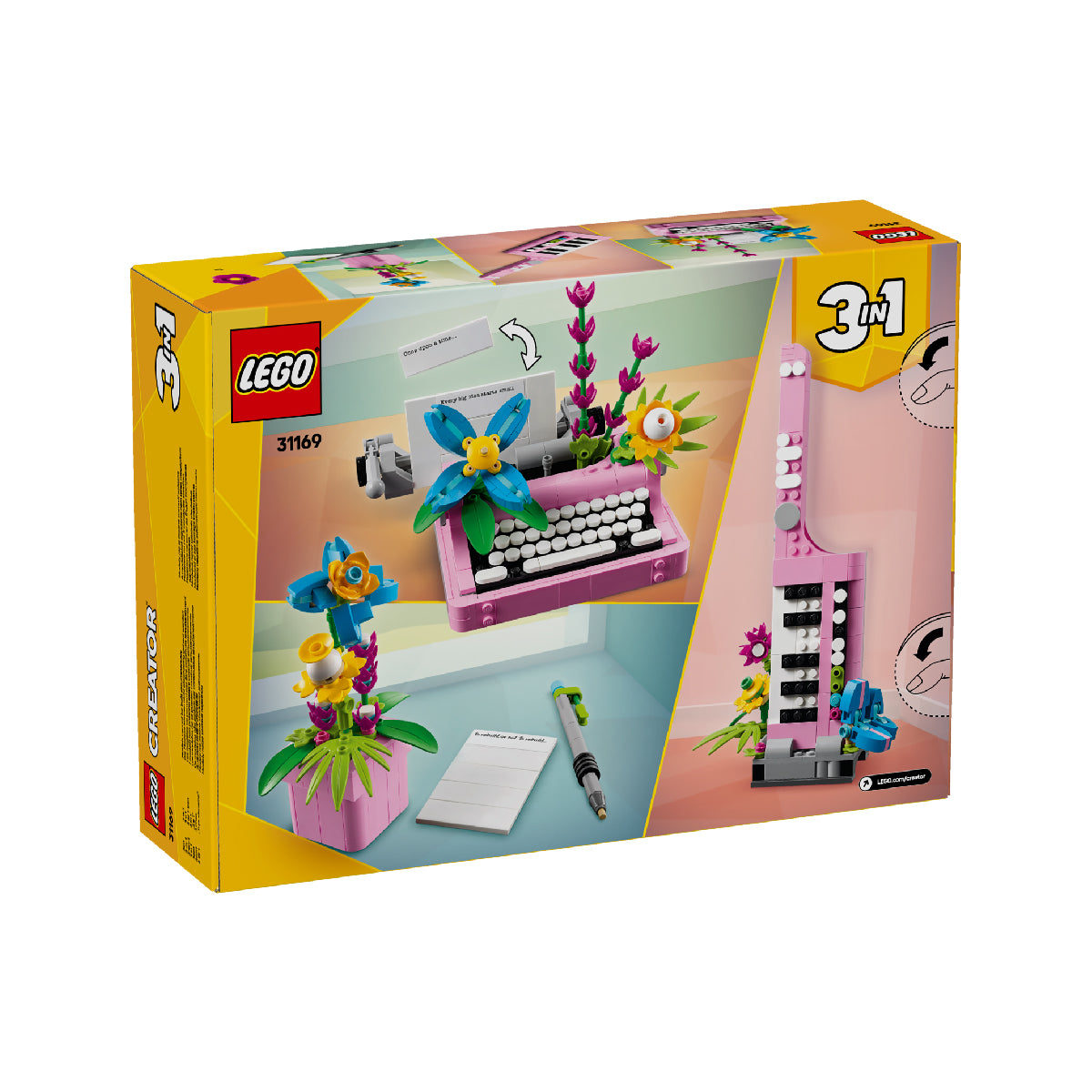 Đồ Chơi Lắp Ráp Máy Đánh Chữ Và Hoa LEGO CREATOR 31169