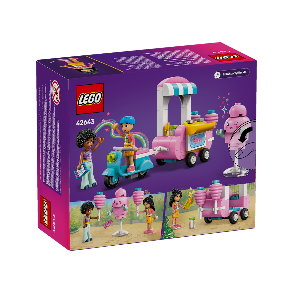 Đồ Chơi Lắp Ráp Quầy Kẹo Bông Gòn Di Động Và Xe Scooter LEGO FRIENDS 42643