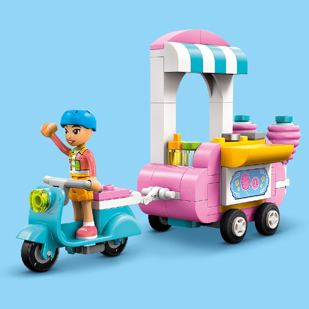 Đồ Chơi Lắp Ráp Quầy Kẹo Bông Gòn Di Động Và Xe Scooter LEGO FRIENDS 42643