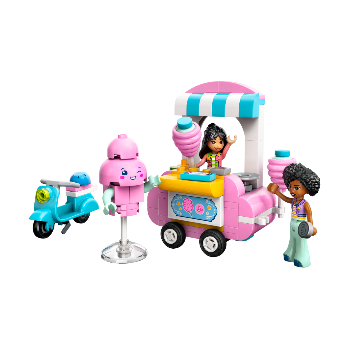 Đồ Chơi Lắp Ráp Quầy Kẹo Bông Gòn Di Động Và Xe Scooter LEGO FRIENDS 42643