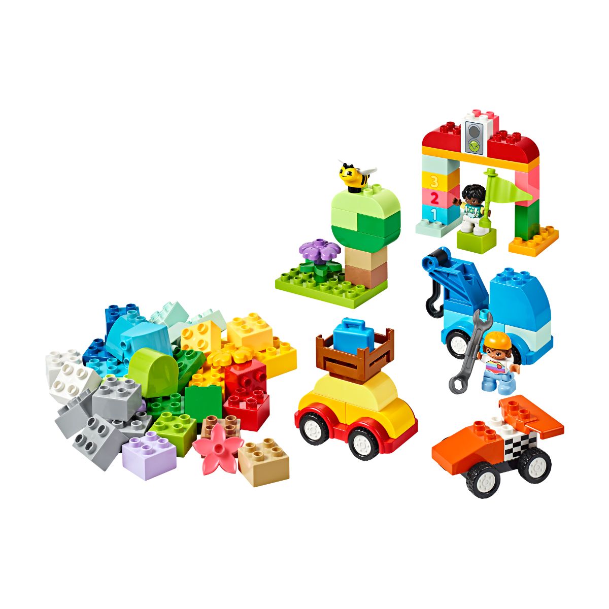 Creative Brick Barrel Assembling Toy: LEGO DUPLO 10439 Cars and Trucks (80 pieces)