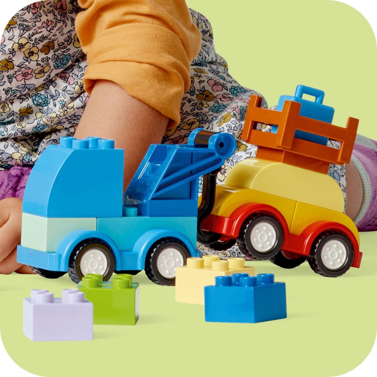 Đồ Chơi Lắp Ráp Thùng Gạch Sáng Tạo: Xe Hơi Và Xe Tải LEGO DUPLO 10439 (80 chi tiết)