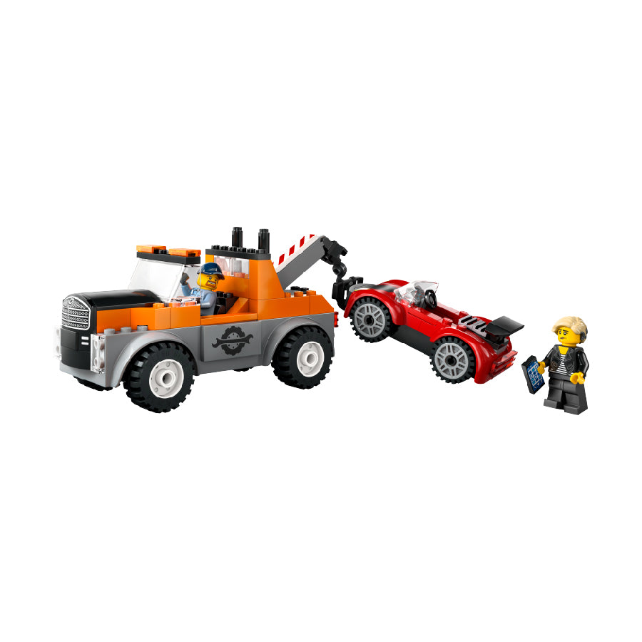 LEGO CITY 60435 Truck Tractor and Sports Car Assembly Toy (101 parts)