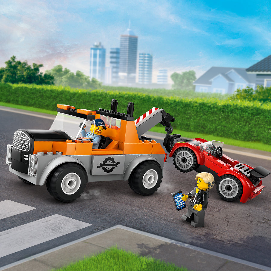 Đồ Chơi Lắp Ráp Xe Tải Đầu Kéo Và Xe Thể Thao LEGO CITY 60435 (101 chi tiết)