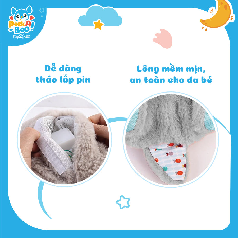 Đồ Chơi Rái Cá Ru Ngủ Cho Bé Peek A Boo PAB051