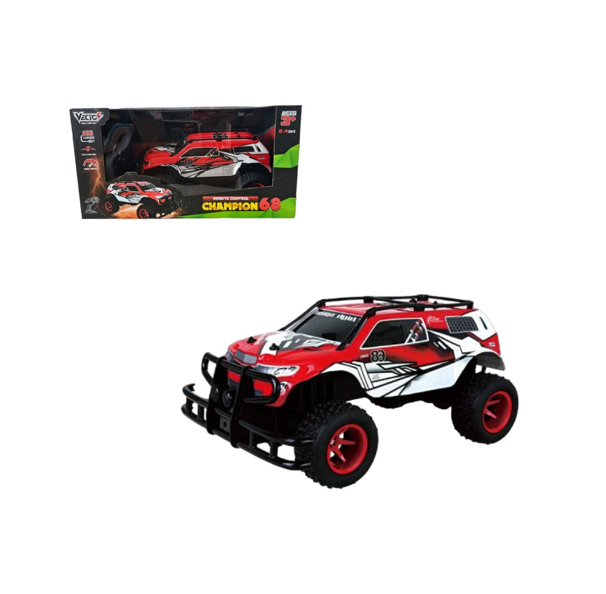 Champion 68 remote control supercar toy (Red) VECTO VT81506