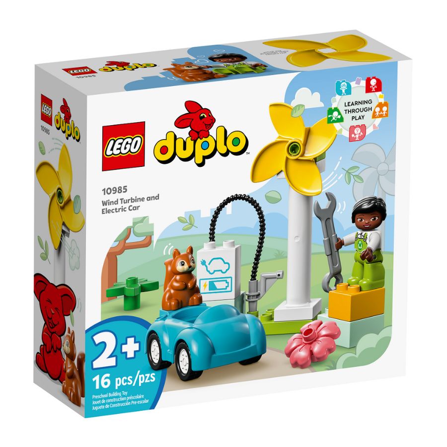 LEGO DUPLO 10985 Wind Turbine and Electric Vehicle Assembly Toy for Children