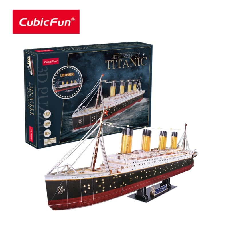 3D puzzle children's toy with LED lights: Titanic PUZZLES L521H