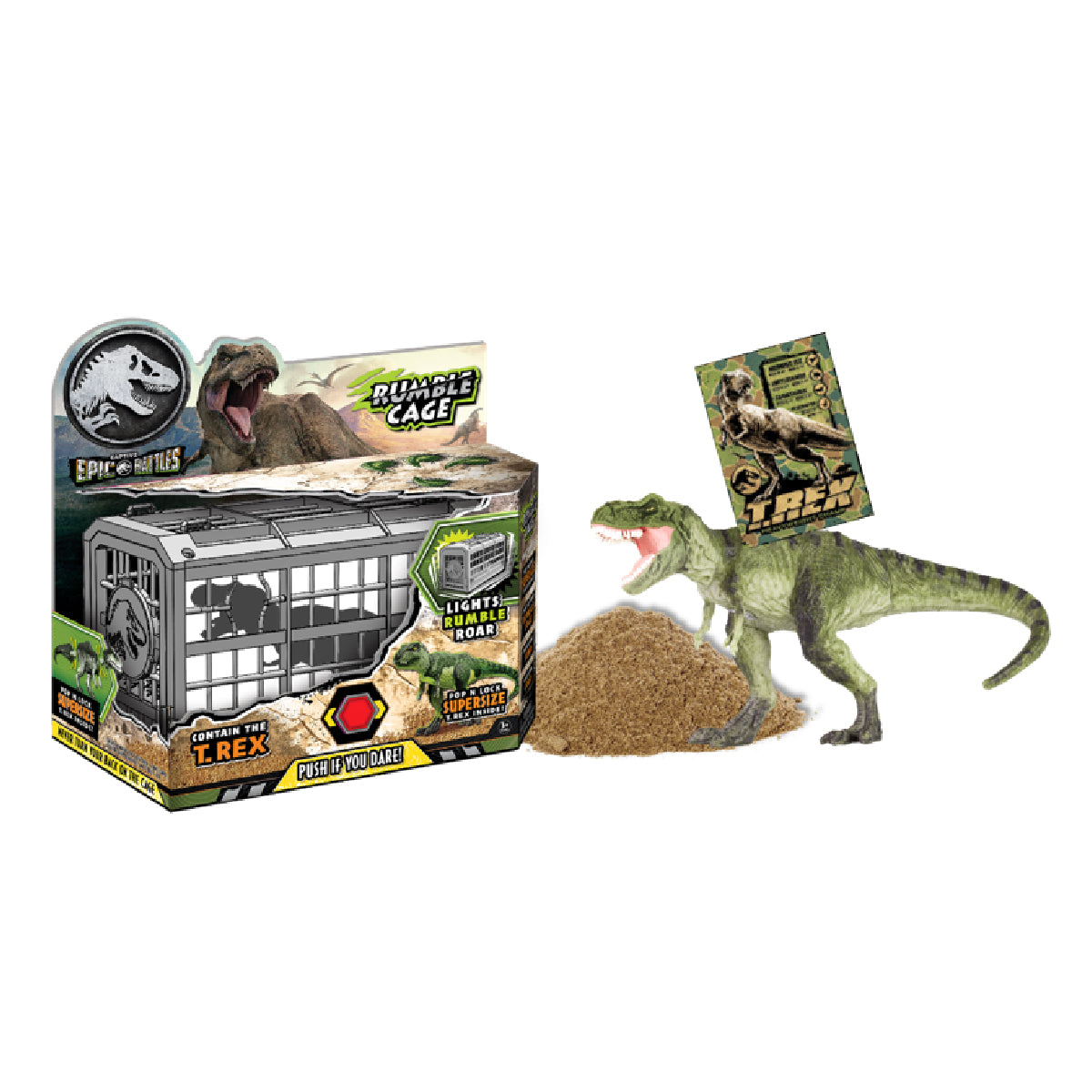 Lồng Khủng Long T-Rex Jurassic Có Hiệu Ứng Rung Và Âm Thanh TOY MONSTER T01160