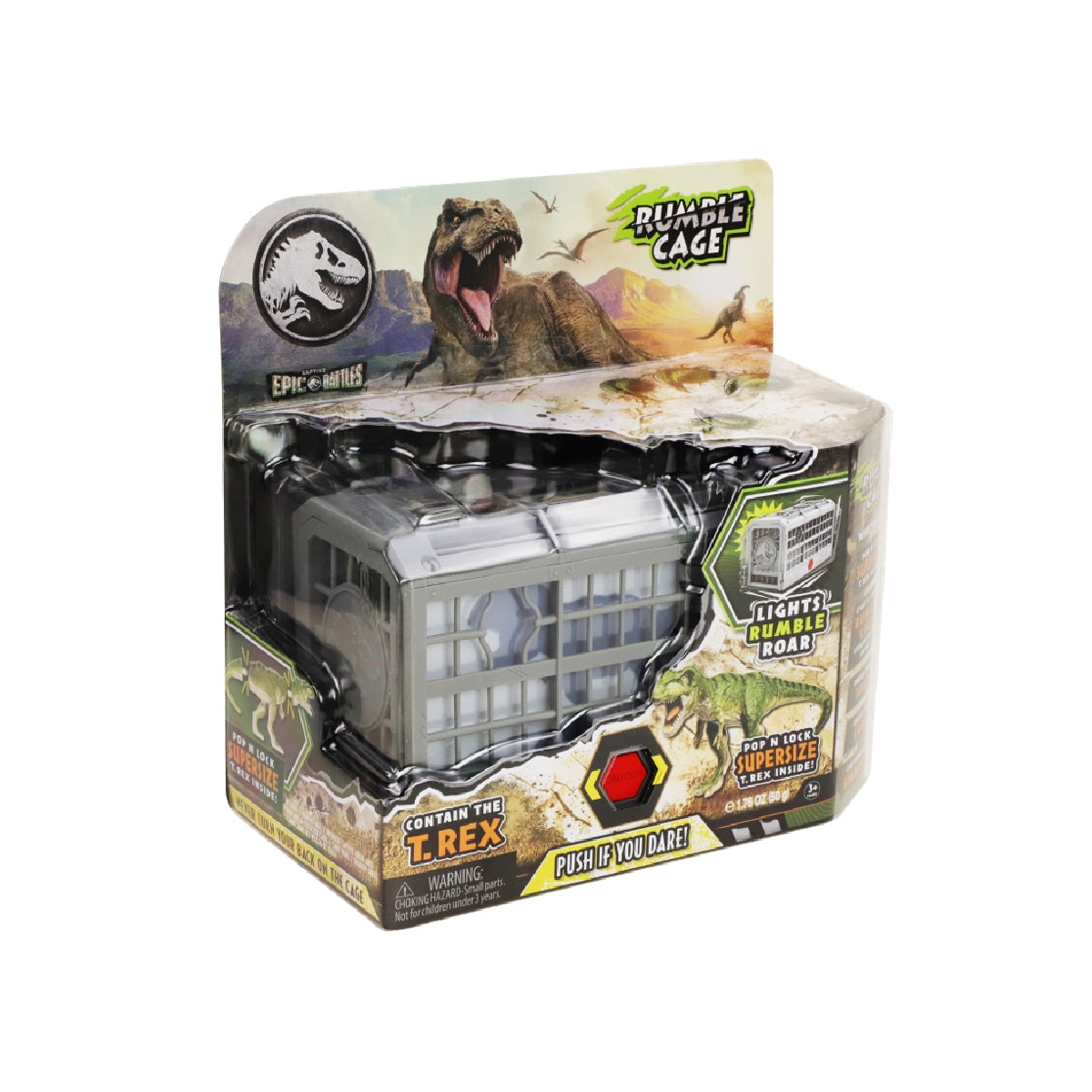 Lồng Khủng Long T-Rex Jurassic Có Hiệu Ứng Rung Và Âm Thanh TOY MONSTER T01160