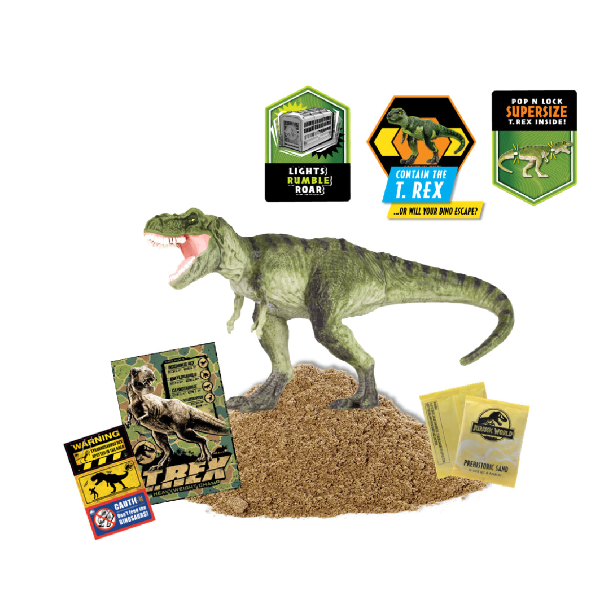 Lồng Khủng Long T-Rex Jurassic Có Hiệu Ứng Rung Và Âm Thanh TOY MONSTER T01160