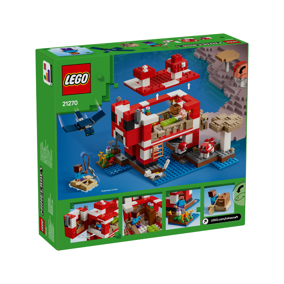 Đồ Chơi Lắp Ráp Ngôi Nhà Của Những Chú Bò Nấm LEGO MINECRAFT 21270