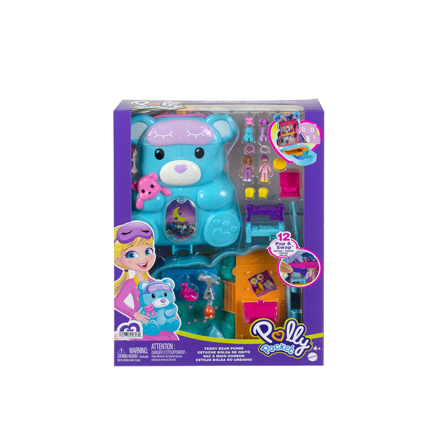 Polly Pocket Túi Gấu Teddy dễ thương POLLY POCKET GKJ63