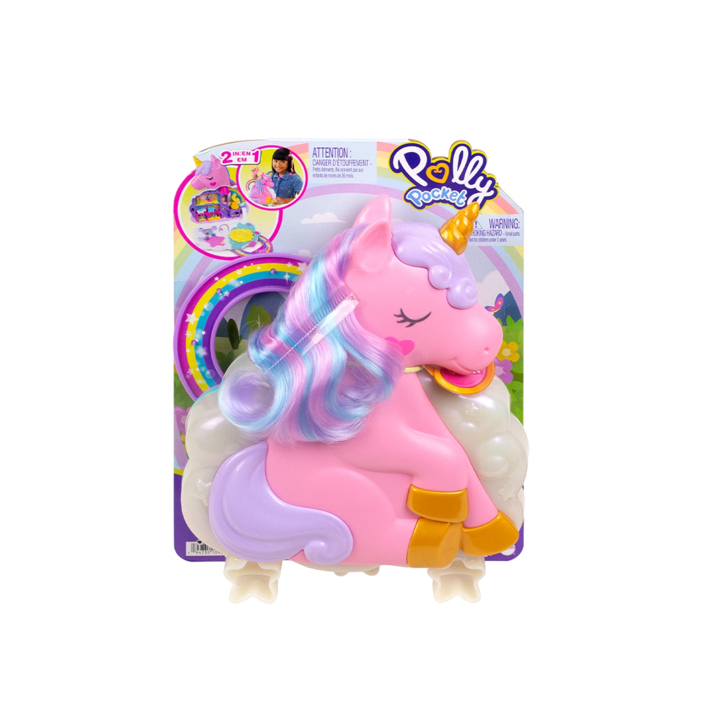 Polly Poket và Tiệm Làm Tóc Kỳ Lân Unicorn POLLY POCKET HKV51