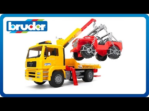Bruder Toys MAN TGA Breakdown Truck with Cross Country Vehicle #02750