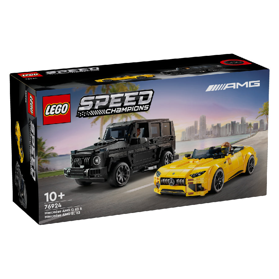 Assembling Super Car Mercedes Amg Gt Roadster 2024 &amp; Amg G63 LEGO SPEED CHAMPIONS 76924 (808 parts)