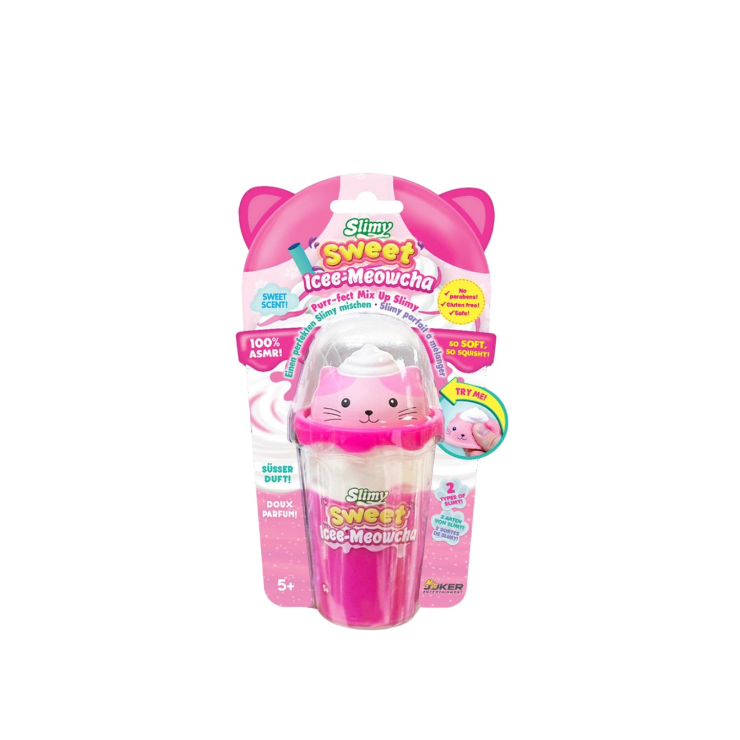 Icee–Meowcha coffee slime with sweet pink cat Squishy SLIMY 33529