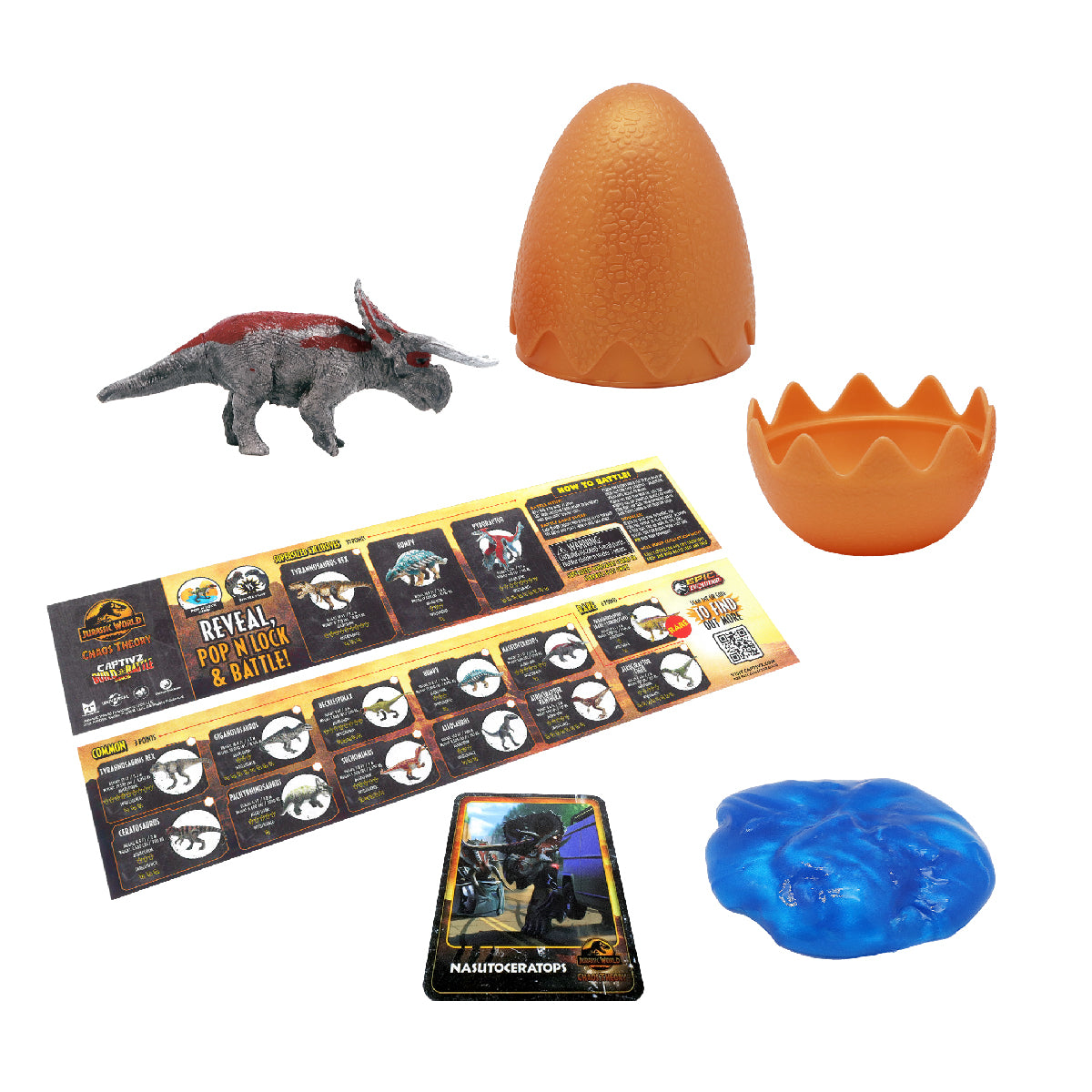 Trứng Slime Sưu Tập Jurassic World: Thuyết Hỗn Mang TOY MONSTER JW-CT-12PK