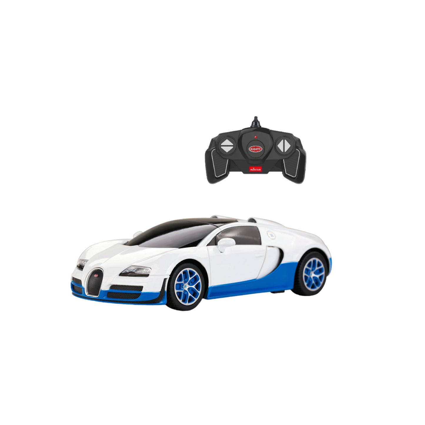 Xe điều khiển tỷ lệ 1:18 Bugatti màu Trắng RASTAR R53900N