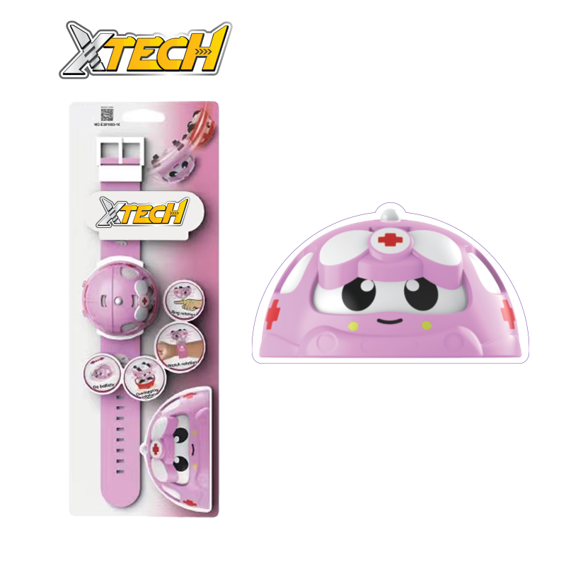 XTECH X301003 Pink and White Magic Spinner Clock