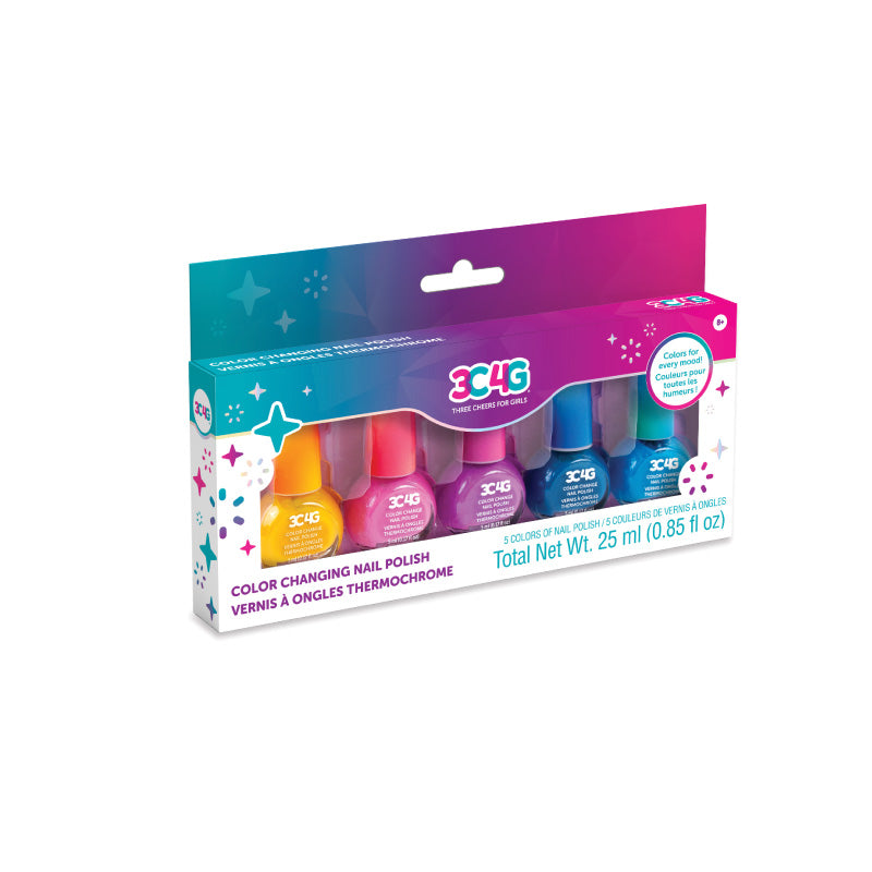 Combo of 5 color changing nail polishes MAKE IT REAL 10013