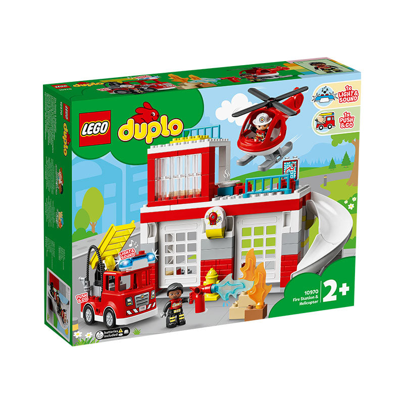 LEGO DUPLO 10970 Fire Station and Helicopter Assembly Toy