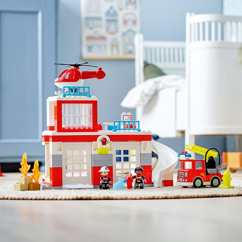 LEGO DUPLO 10970 Fire Station and Helicopter Assembly Toy