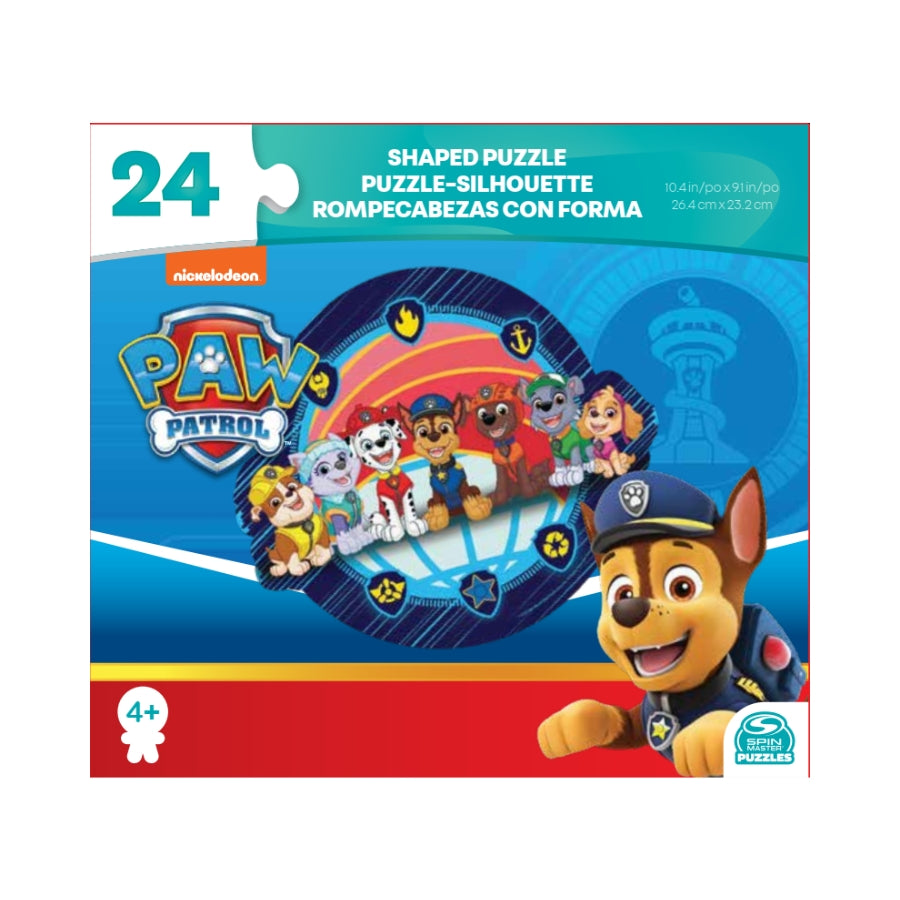 Puzzle set of 24 pieces by shape - Paw Patrol Round SPIN GAMES 20145676