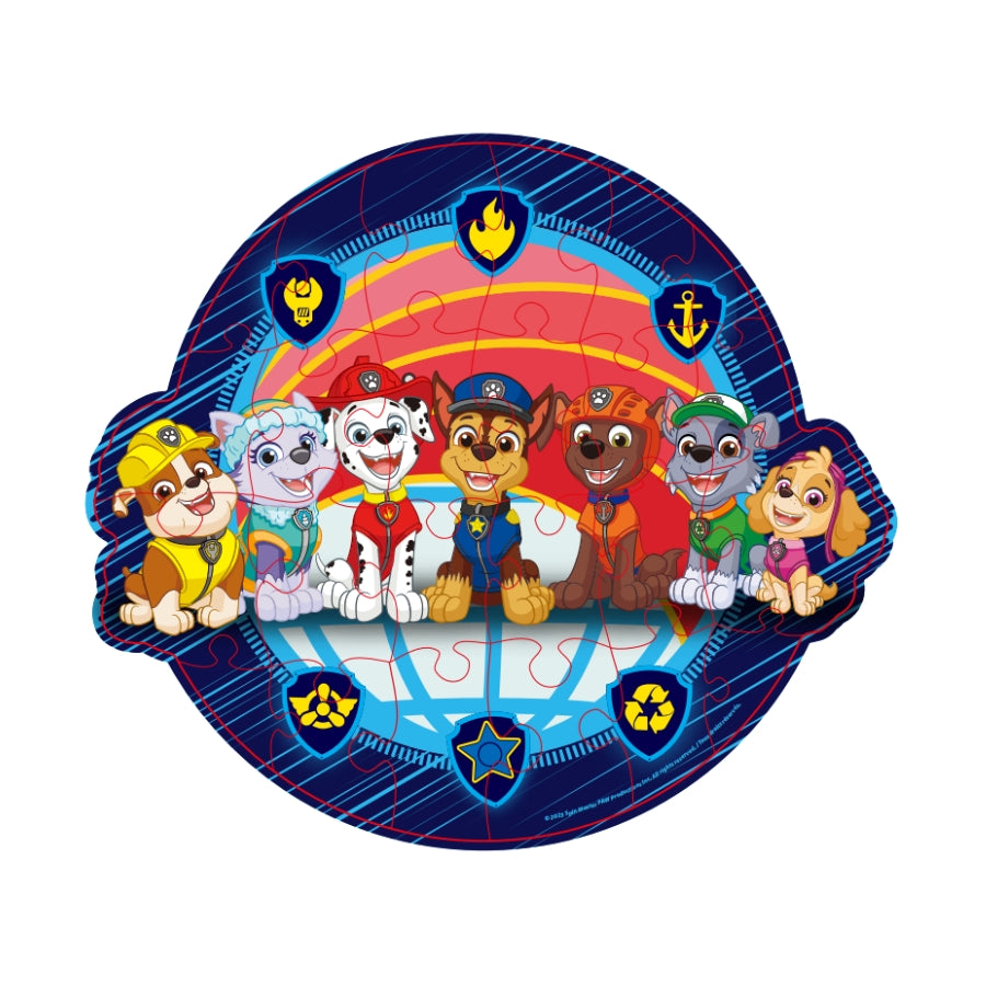 Puzzle set of 24 pieces by shape - Paw Patrol Round SPIN GAMES 20145676