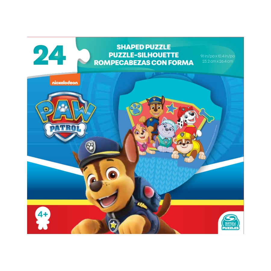 Bộ xếp hình 24 miếng theo shape - Paw Patrol SPIN GAMES 20146871