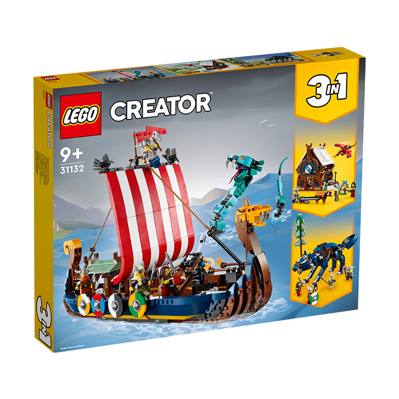 Đồ Chơi Lắp Ráp Tàu Của Người Viking Và Rắn Khổng Lồ LEGO CREATOR 31132