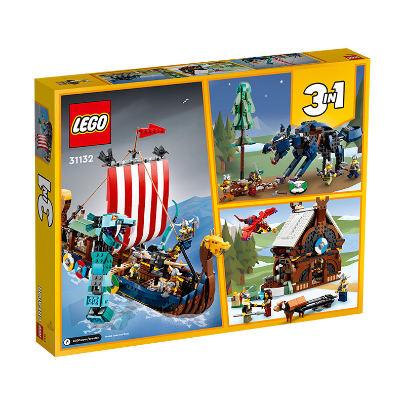 Đồ Chơi Lắp Ráp Tàu Của Người Viking Và Rắn Khổng Lồ LEGO CREATOR 31132