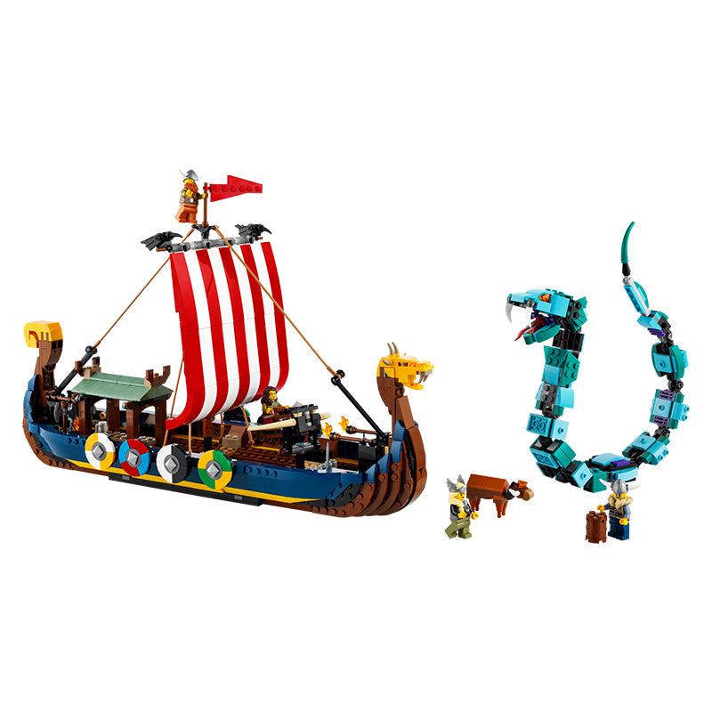 Đồ Chơi Lắp Ráp Tàu Của Người Viking Và Rắn Khổng Lồ LEGO CREATOR 31132