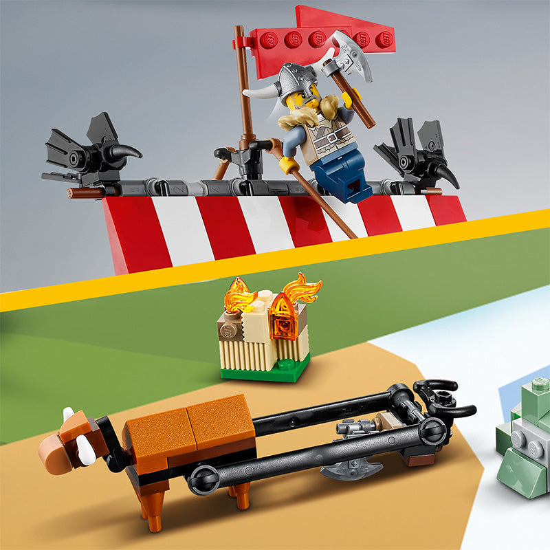 Đồ Chơi Lắp Ráp Tàu Của Người Viking Và Rắn Khổng Lồ LEGO CREATOR 31132